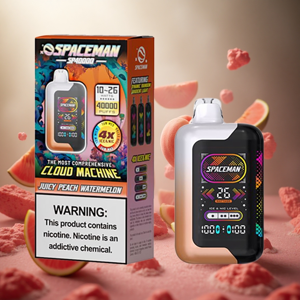 SMOK SPACEMAN SP40000 40000 Puffs Sulu Dzidrais Persiks Arbūzs