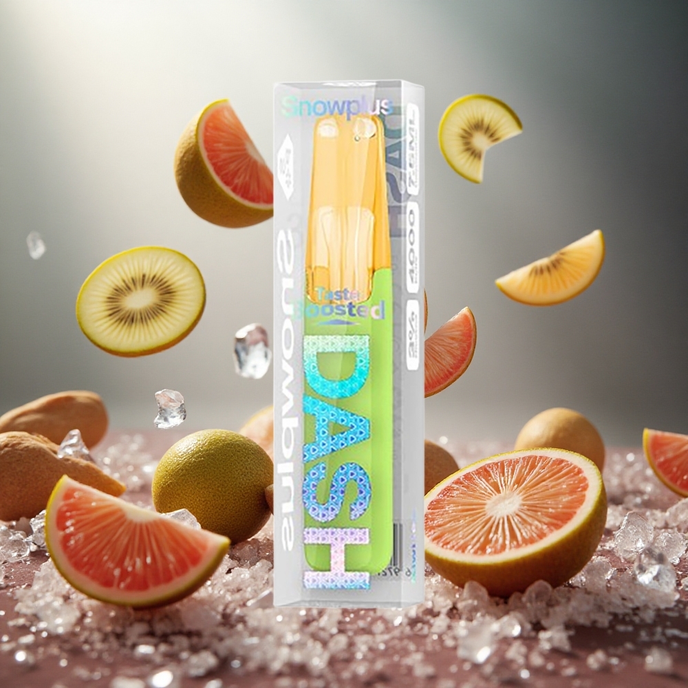 Snowplus Dash 4000 Puffs Vienreizlietojama Ierīce Kiwi Ledus ar 530 mAh un 7,5 ml