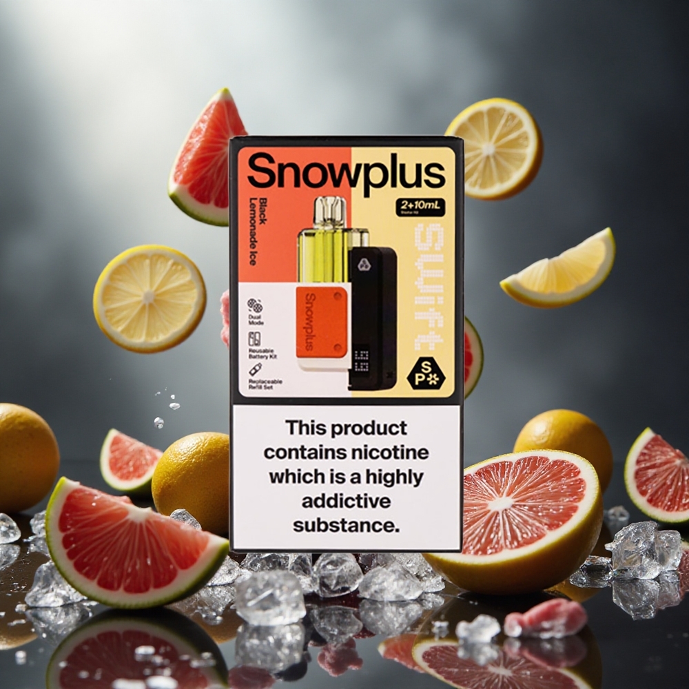 Snowplus Swift 5000 Puffs Melnā Citronāde Ledus 2+10 ml
