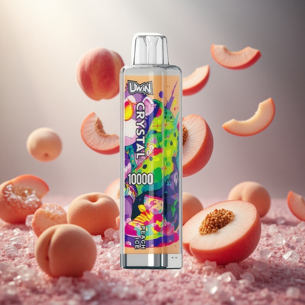 Uwin Crystal 10000 Puffs Persiku Ledus