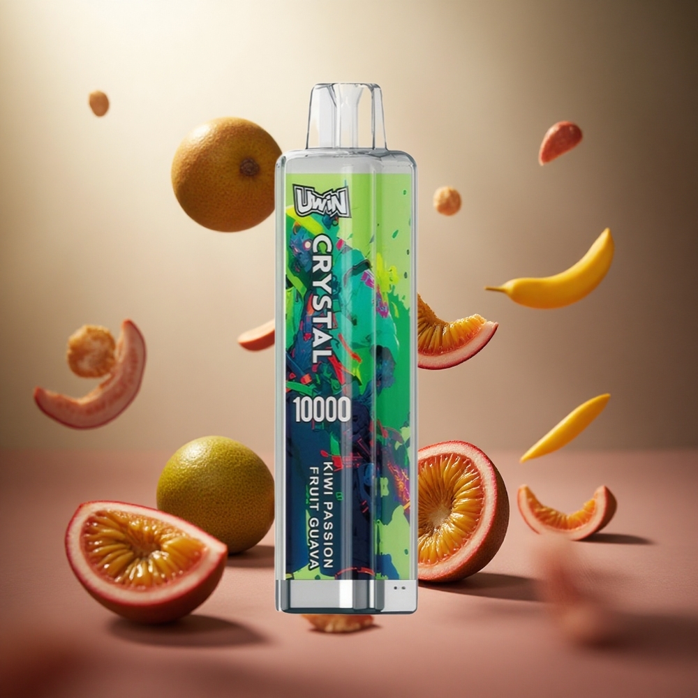 Uwin Crystal 10000 Puffs Vienreizlietojamais Vape Kivi, Marakuja un Guava