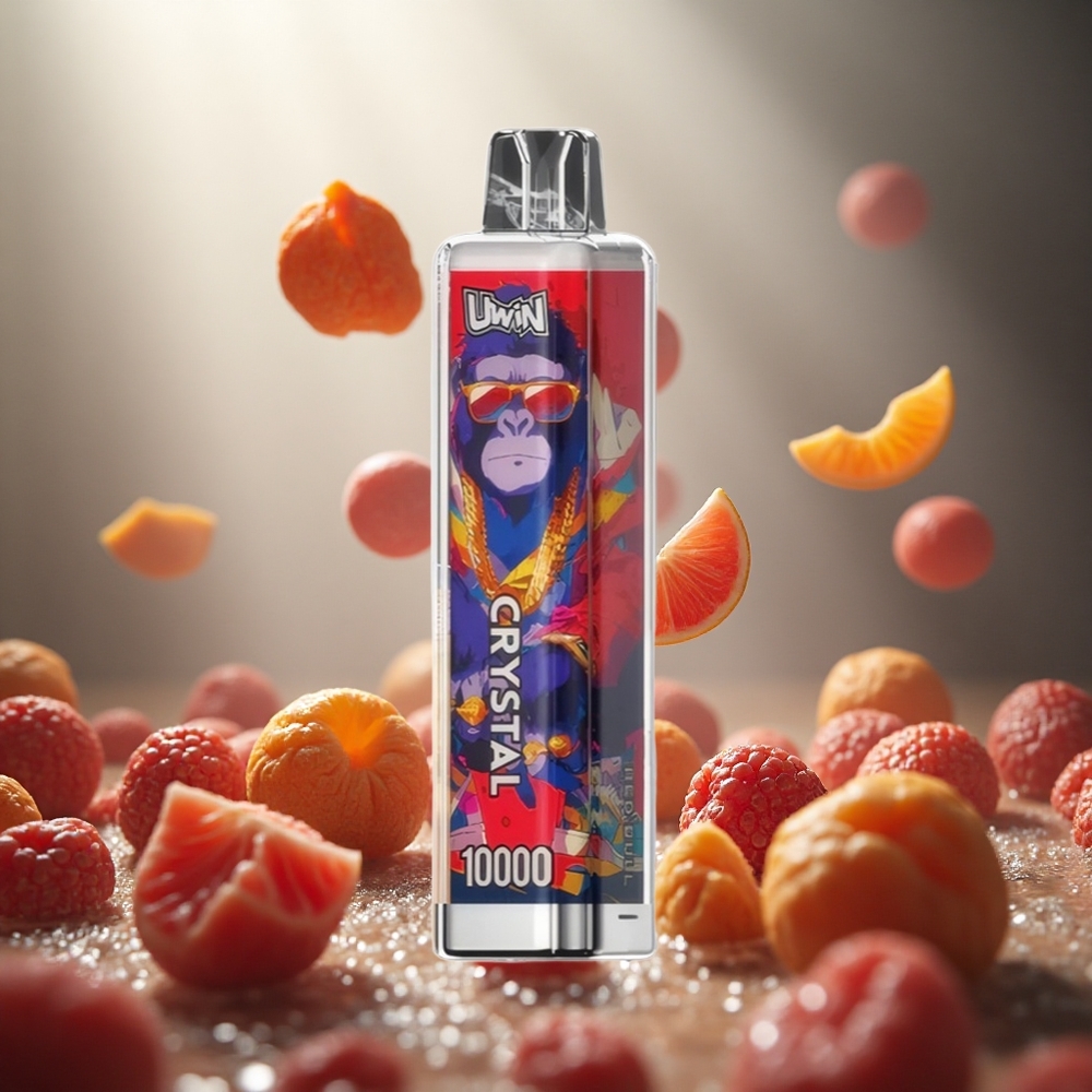 Uwin Crystal 10000 Puffs Vienreizlietojamais Vape Sarkanā Vērša