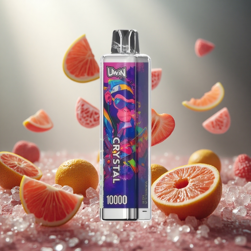Uwin Crystal 10000 Puffs Vienreizlietojamais Vape Vanilā Ledus