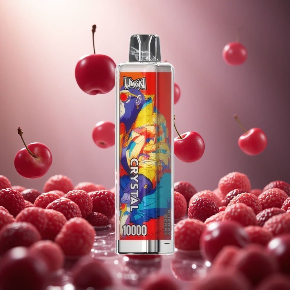Uwin Crystal 10000 Puffs Vienreizlietojamais Vape Ķiršu Oga