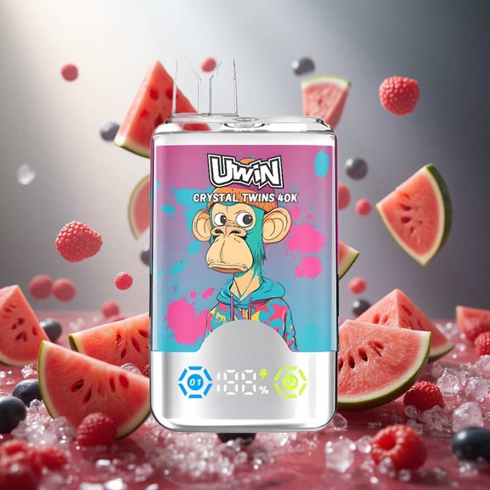 Uwin Crystal Twins 40000 Puffs Arbūzs Ledus Jauktas Ogles