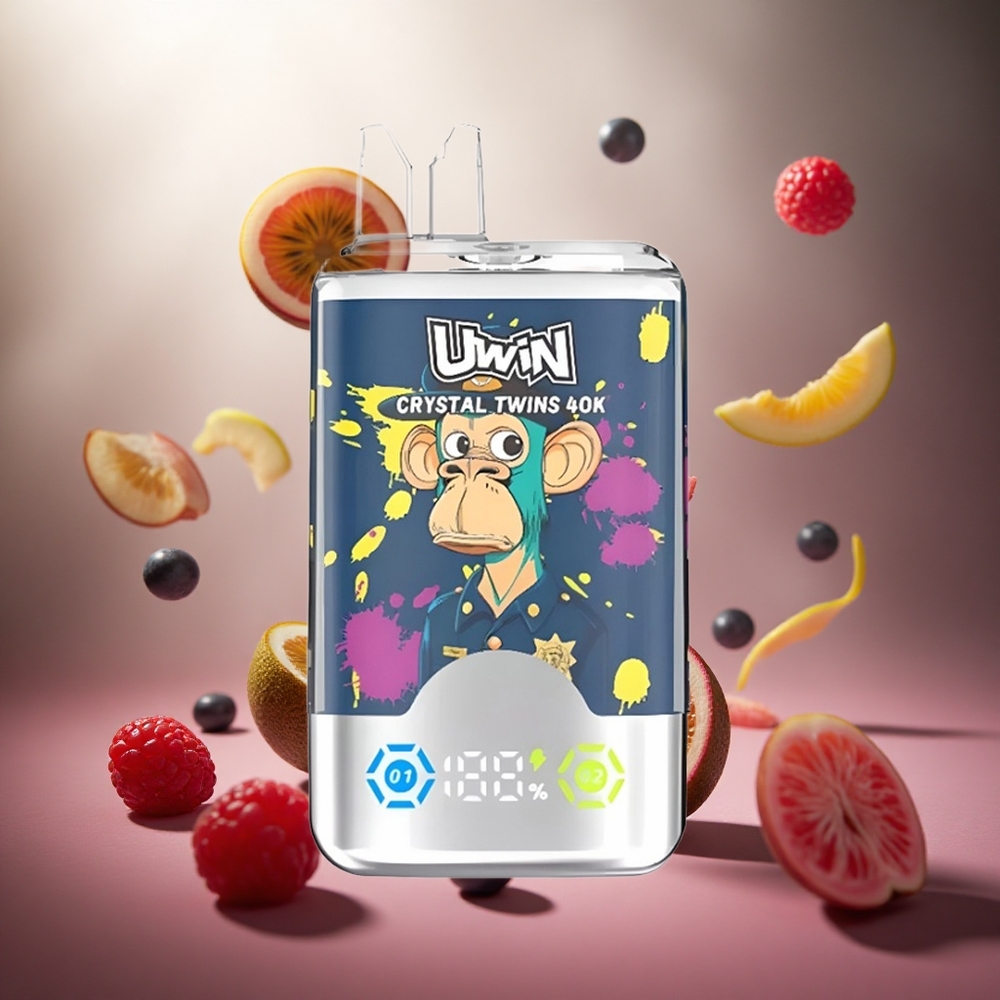 Uwin Crystal Twins 40000 Puffs Kiwi Avenes Auglis Guava Mellenes Aveņu