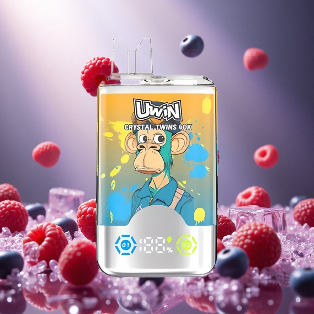 Uwin Crystal Twins 40000 Puffs Mellenes Avenes Ķiršu Ledus