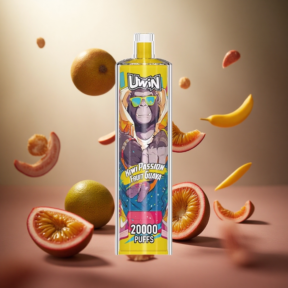 Uwin Shisha Hookah Crystal 20000 Puffs Kiwi Pasiflora Guava