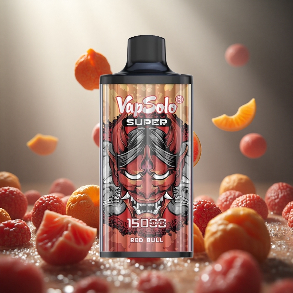 Vapsolo Super 15000 Puffs Izmetamais Veips Sarkanā Govs