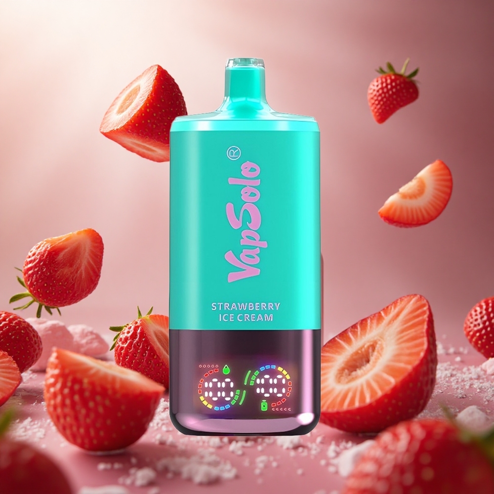 VapSolo Triple 30000 Puffs 40ml Zemeņu Saldējums