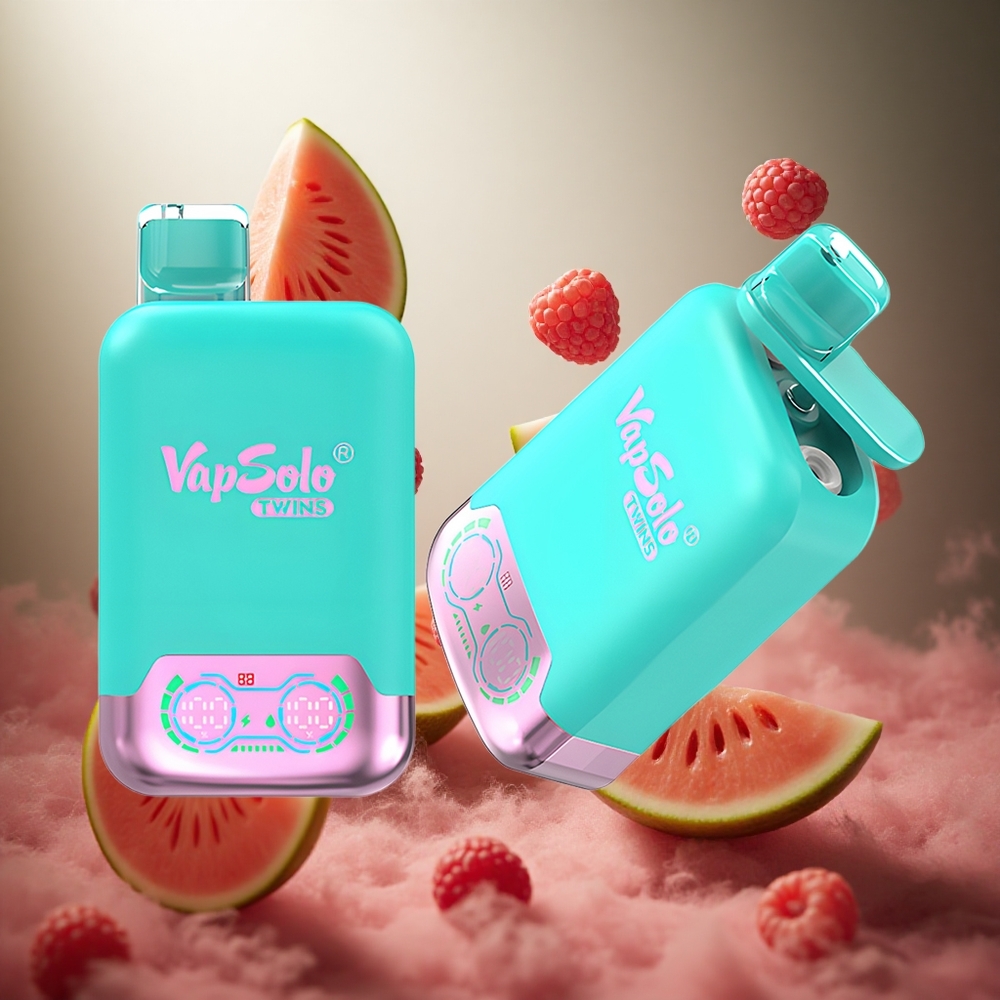 Vapsolo Twins 20000 Puffs Trīs Meloni & Avenēm Arbūzs Vienreizlietojamais Vape