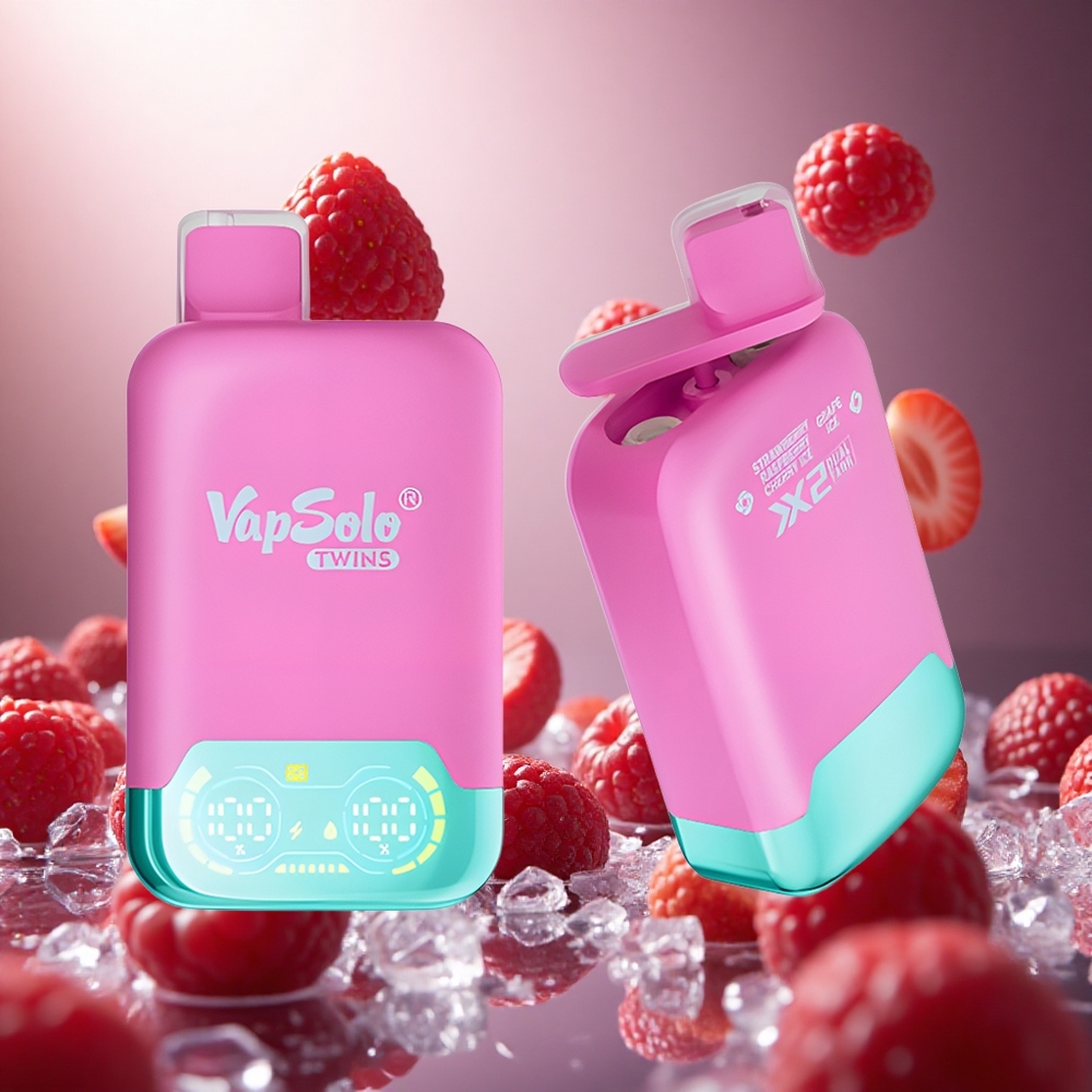 Vapsolo Twins 20000 Puffs Zemene Aveņu Ķiršu Ledus & Vīnogu Ledus