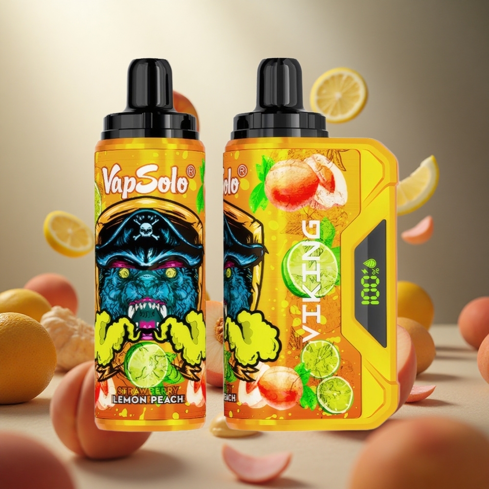VapSolo VIKING 12000 Puffs Izmetamā Veipa Citrons Persiks