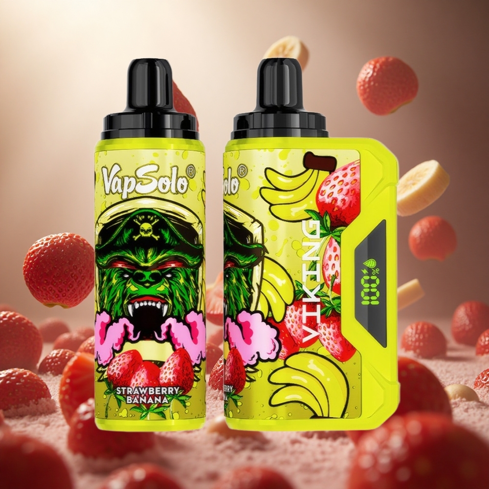 VapSolo VIKING 12000 Puffs Vienreizlietojamais Vape Zemeņu Banāns