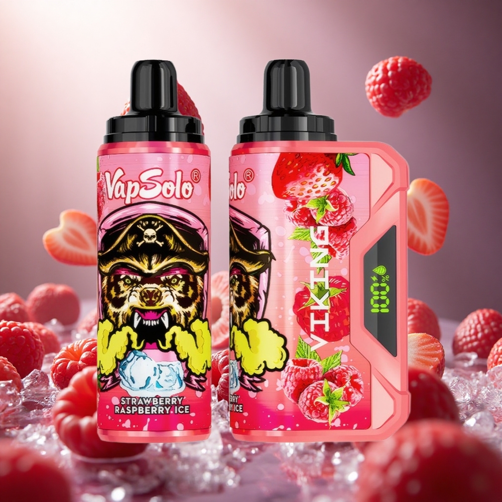 VapSolo VIKING 12000 Puffs Vienreizlietojamais Vape Zemene Aveņu Ledus