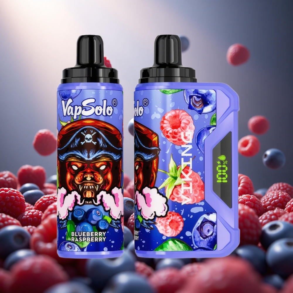 VapSolo VIKING 12000 Puffs Vienreizlietojamais Vape Zilene Aveņu
