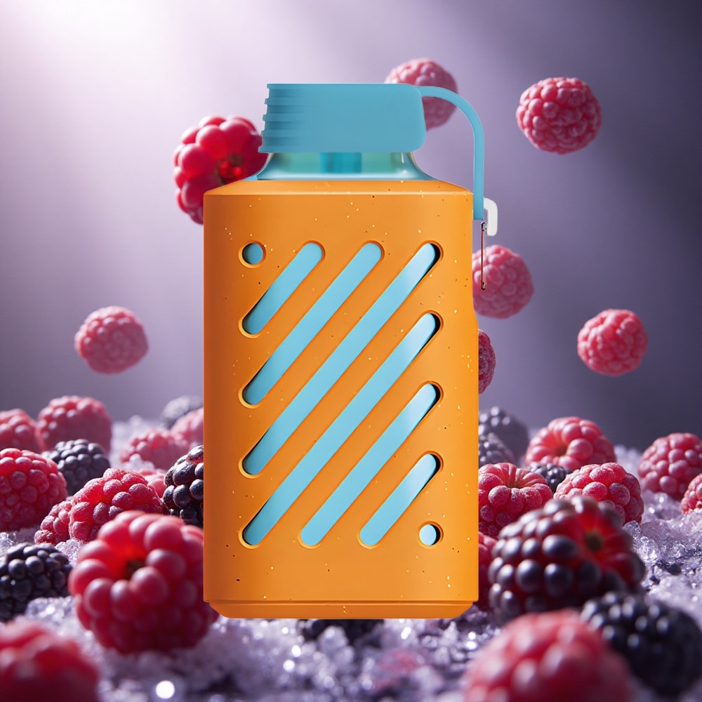 VOZOL GEAR 10000 Puffi 20 ml E-šķidrums Melnā Upene Ledus