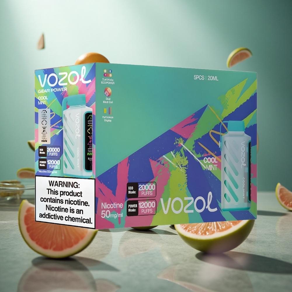 VOZOL Gear Power 20000 Puffs Vienreizlietojamais Vape Vēsā Mētra