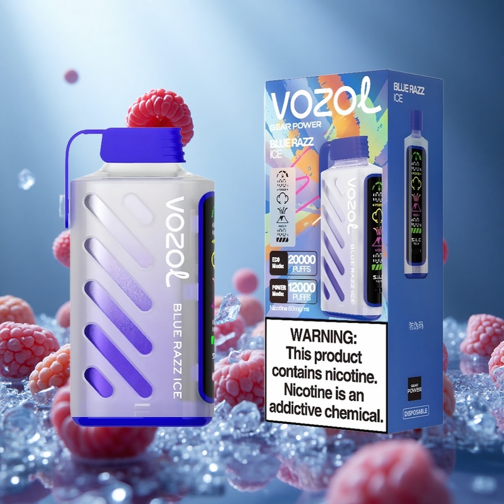 VOZOL Gear Power 20000 Puffs Zilā Aveņu Ledus