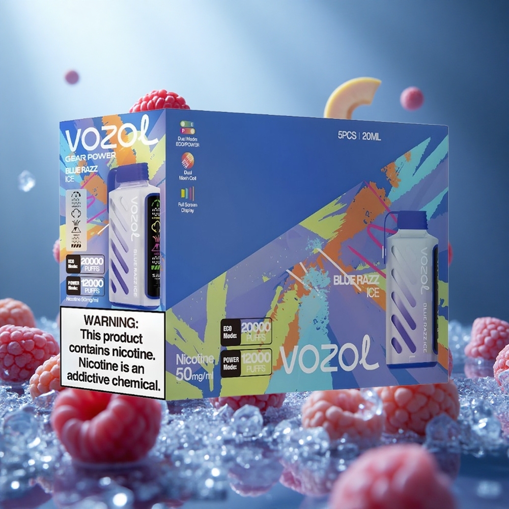 VOZOL Gear Power 20000 Puffs Zilā Aveņu Ledus