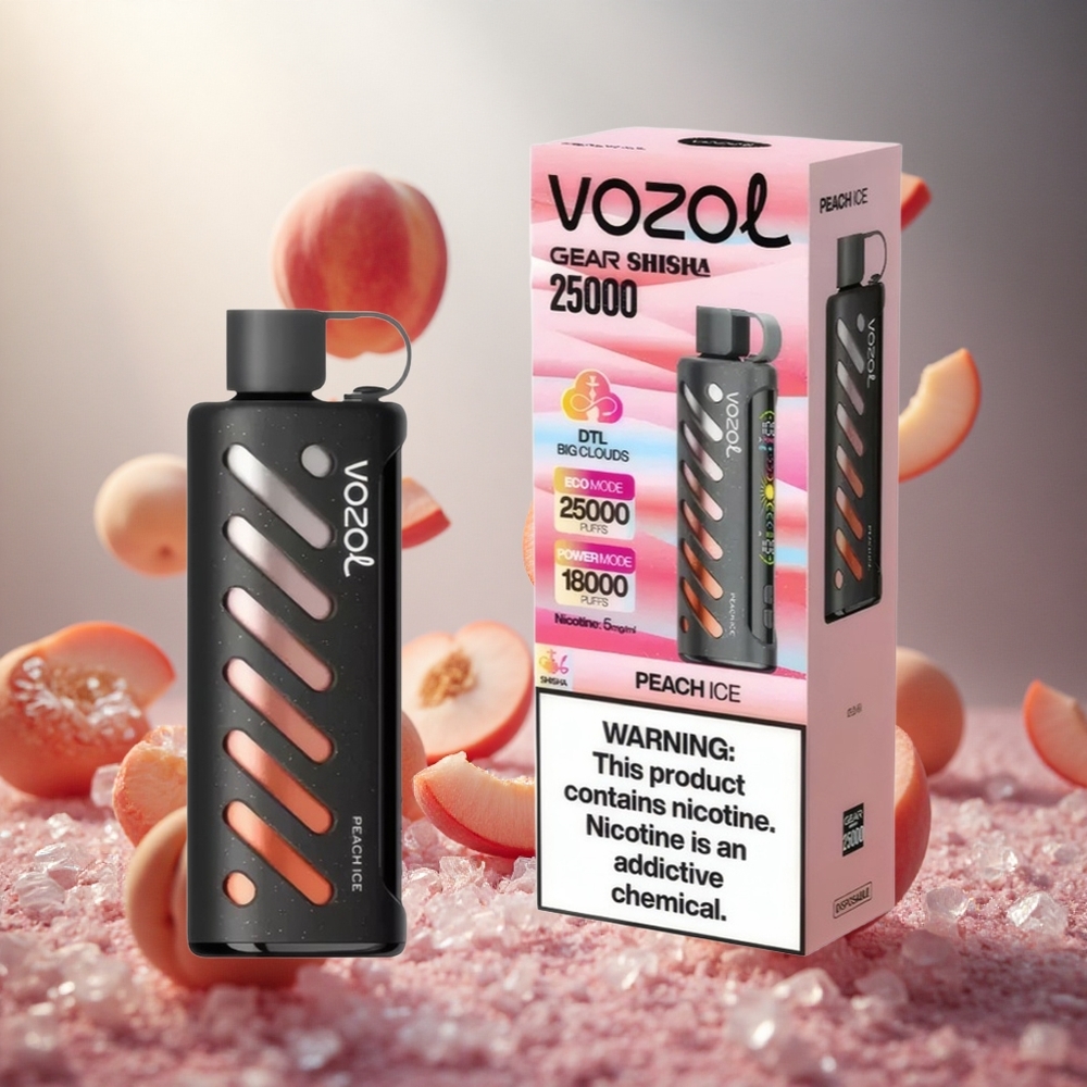 VOZOL Gear Shisha 25000 Iekšojumi Persiku Ledus Vienreizlietojamais Vape