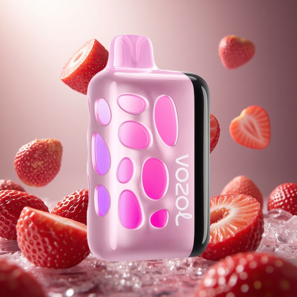 VOZOL RAVE 40000 270 Grādu Spožais Spīdējums 20/50mg/ml Nikotīns Zemeņu Ledus