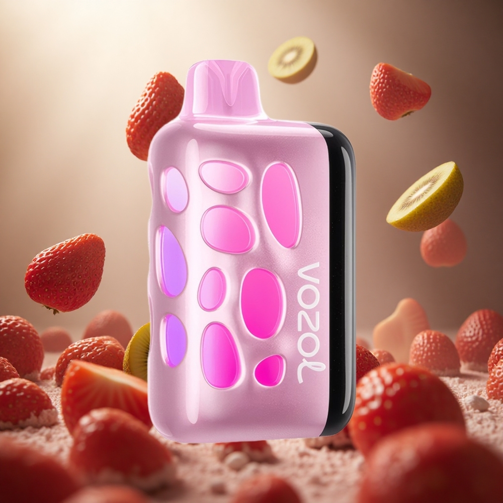 VOZOL RAVE 40000 Vienreizlietojamais Vape Zemenes-Kīvija 270 grādu Vibrējoša Gaisma 1000mAh