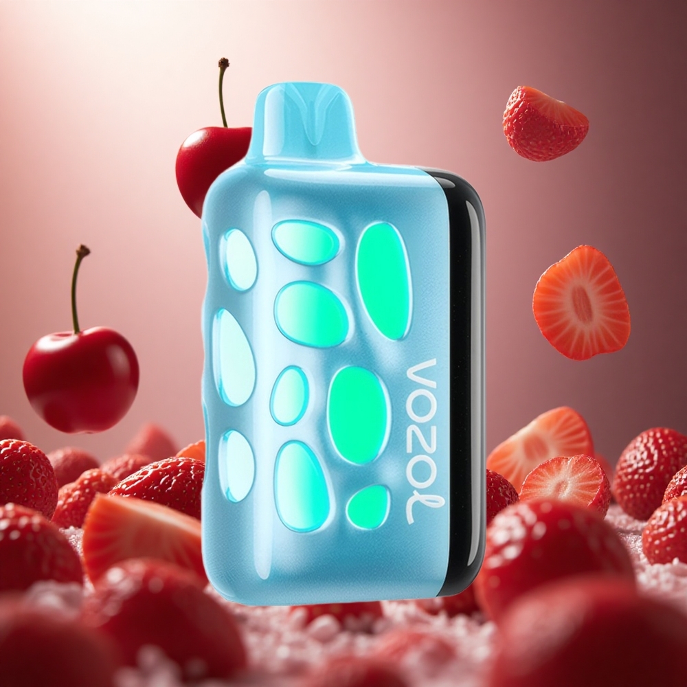 VOZOL RAVE 40000 Vienreizlietojamais Vape Ķiršu Zemenes 270 Grādu Spožā Gaisma 20/50mg/ml Nikotīns