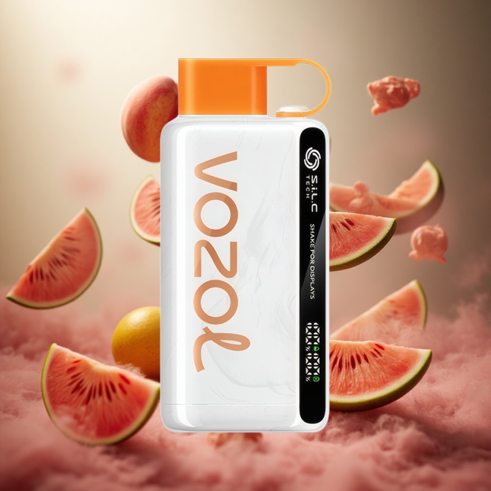 VOZOL STAR 9000/12000 Puffs Persiku Mango Arbūzs ar 30% ātrāku uzlādi un 650mAh Akumulatora Ietilpību