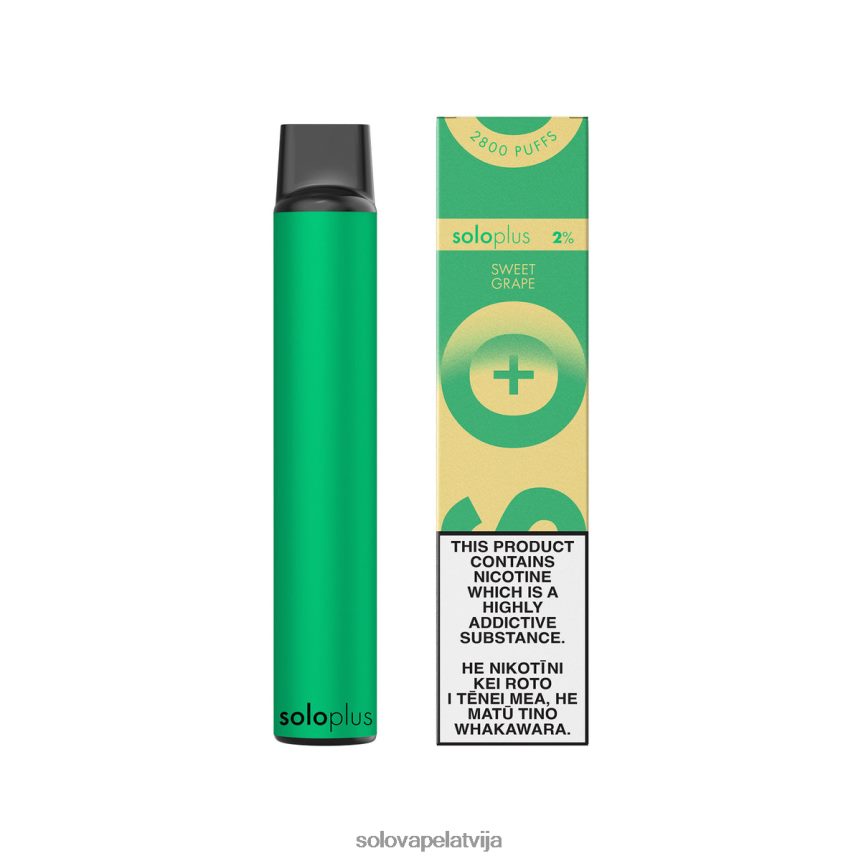 Solo Plus vienreizējās lietošanas vape paradīzes kolekcija saldā vīnoga | Solo Vape Cena 8FR2NJ40