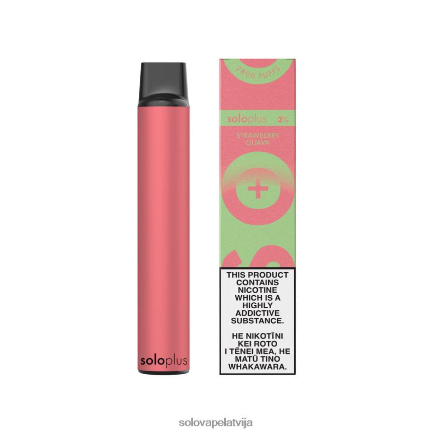 Solo Plus vienreizējās lietošanas vape paradīzes kolekcija zemeņu gvajava | Solo Vape How To Use 8FR2NJ37