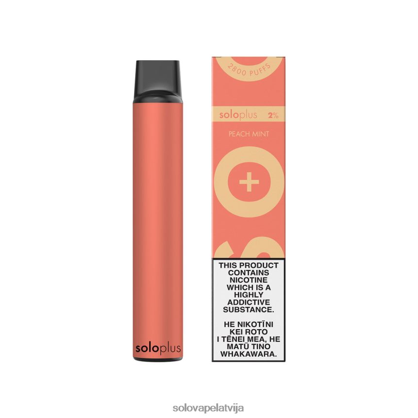 Solo Plus vienreizējās lietošanas vape persiku piparmētra | Solo Vape How Many Puffs 8FR2NJ23