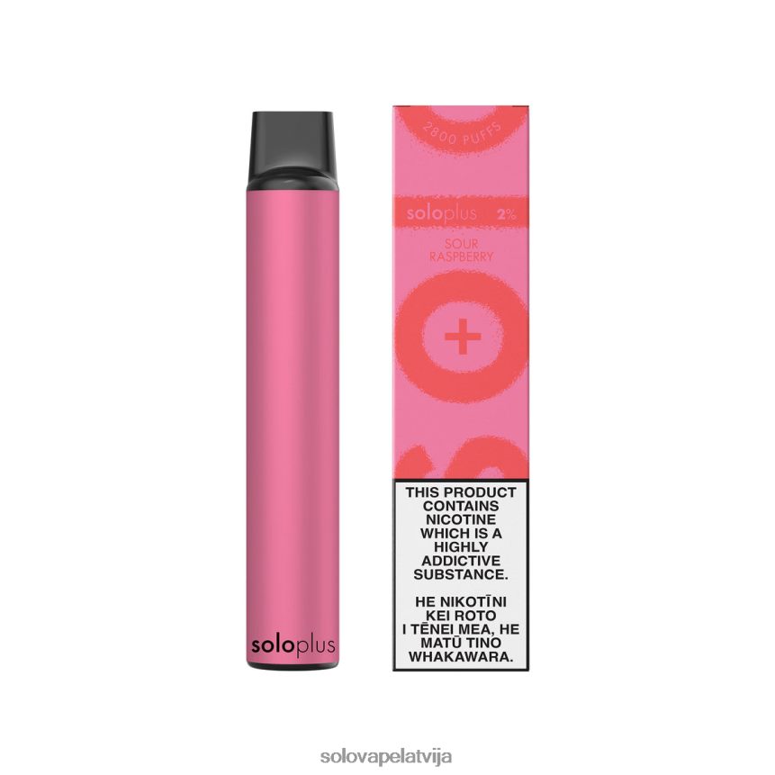 Solo Plus vienreizējās lietošanas vape skāba avene | Solo Vape Riga 8FR2NJ35