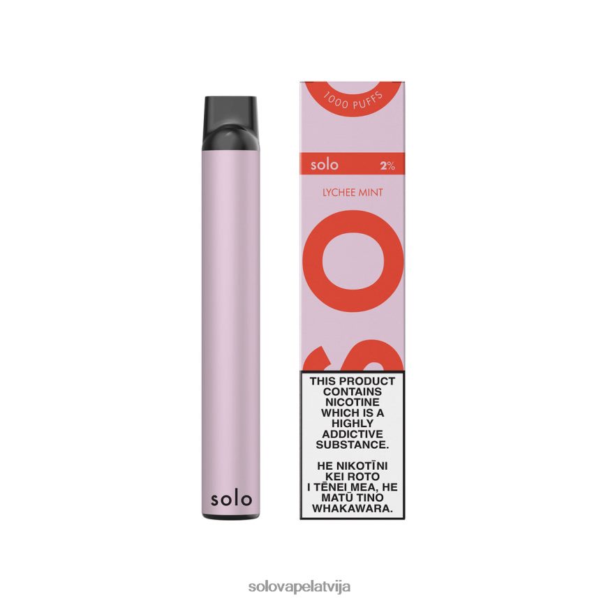 Solo vienreizējās lietošanas vape ličī piparmētra | Solo Vape Flavours 8FR2NJ9