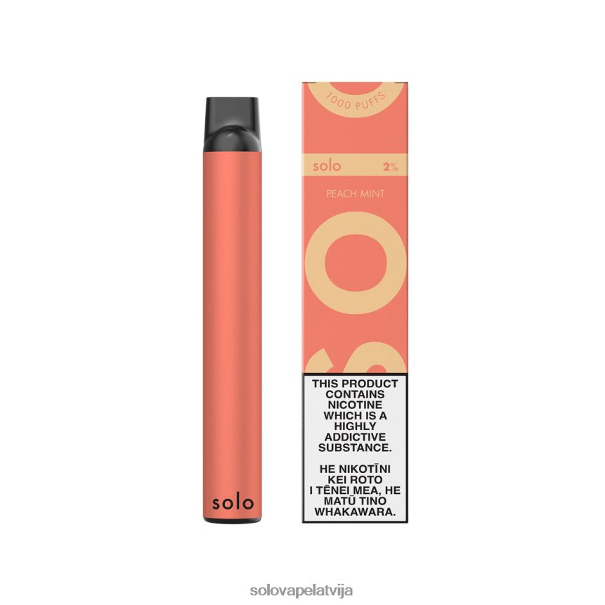 Solo vienreizējās lietošanas vape persiku piparmētra | Solo Vape Review 8FR2NJ6