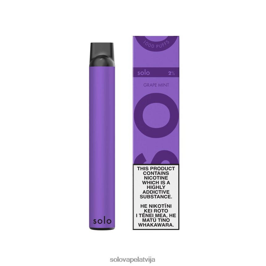 Solo vienreizējās lietošanas vape vīnogu piparmētra | Solo Vape How Many Puffs 8FR2NJ7